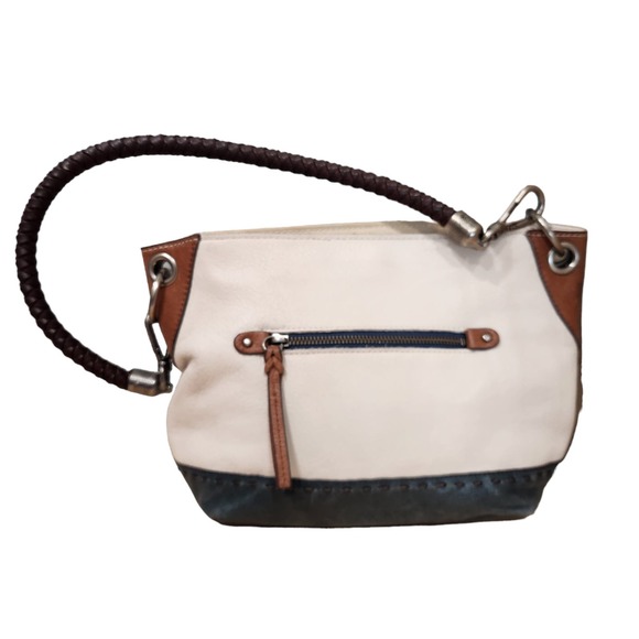 The Sak Leather Colorblock Bag Purse‎ with Braided Strap - Picture 1 of 9